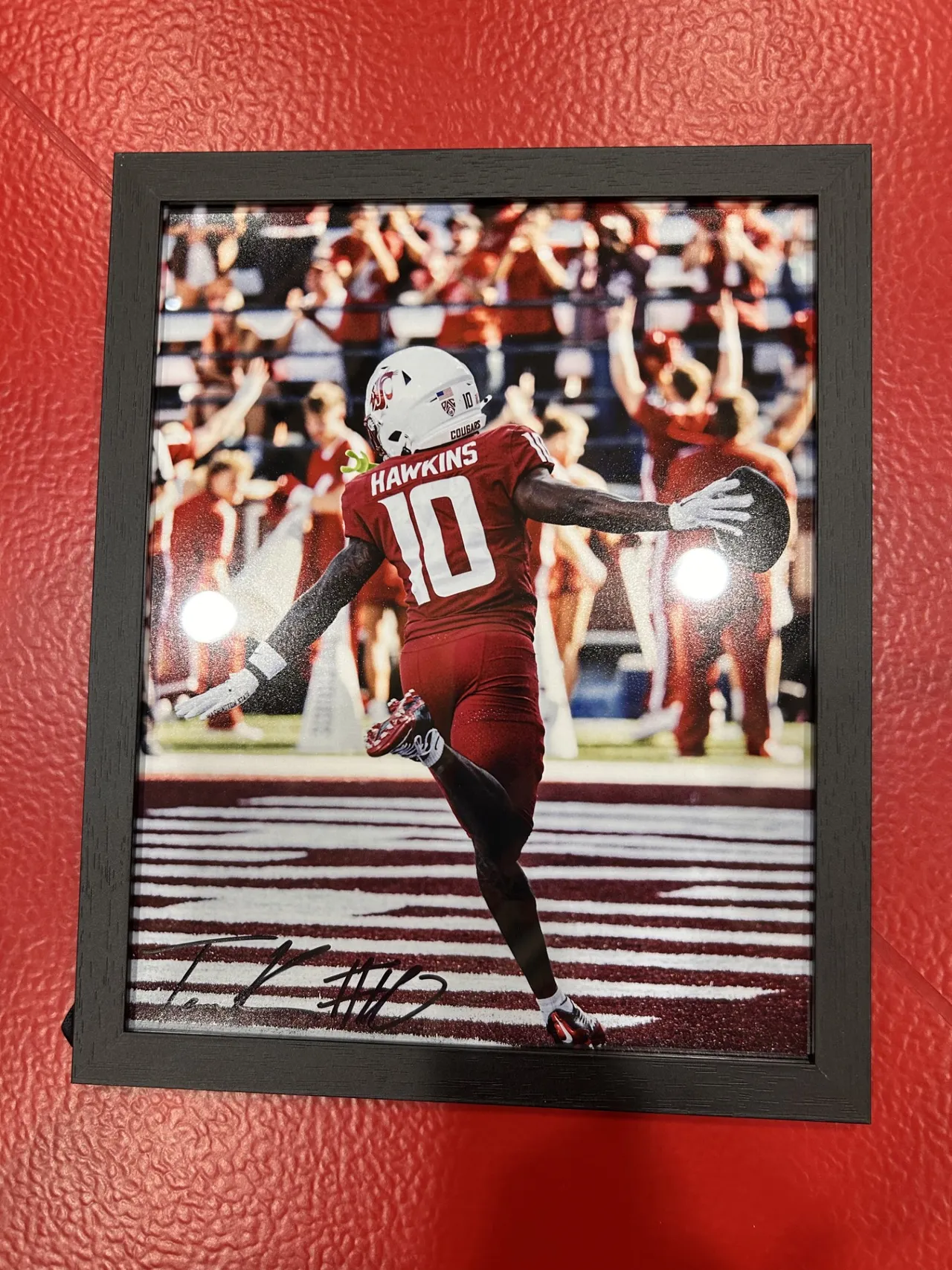 Signed Touchdown Photo - Tank Hawkins, 2 of 2